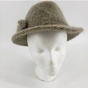 Vintage 90s Wool / Mohair Blend Women's Fedora with Flower Accent